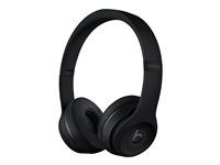 Beats Solo3 - The Beats Icon Collection - hörlurar med mikrofon - på örat - Bluetooth - trådlös - 3,5 mm kontakt - ljudisolerande - mattsvart MX432ZM/A