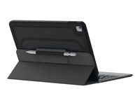 ZAGG Rugged Messenger - Tangentbord och foliefodral - bakgrundsbelyst - Bluetooth - Nordisk - svart tangentbord, svart fodral - för Apple 10.2-inch iPad (7:e generation, 8:e generation, 9:e generation) 103104689