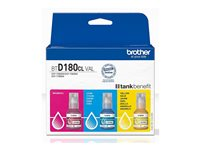 Brother BTD180CL Multipack - 3-pack - gul, cyan, magenta - original - hängande låda - påfyllnadsbläck - för Brother DCP-T580DW, DCP-T780DW BTD180CLVAL