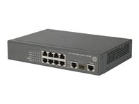 HPE 3100-8 V2 EI Switch - Switch - Administrerad - 8 x 10/100 + 1 x kombinations-Gigabit SFP - skrivbordsmodell, rackmonterbar JD318B#ABB