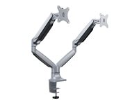 Multibrackets M Deskmount Spring Dual - Monteringssats (montering på skrivbord) - för 2 LCD-bildskärmar - stål, höggradig aluminium - silver - skärmstorlek: 15"-27" 7350073733279