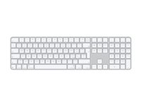 Apple Magic Keyboard with Touch ID and Numeric Keypad - Tangentbord - USB-C - trådlös - Bluetooth - QWERTY - italiensk - vita tangenter MXK73T/A