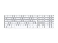 Apple Magic Keyboard with Touch ID and Numeric Keypad - Tangentbord - USB-C - trådlös - Bluetooth - QWERTZ - schweizisk - vita tangenter MXK73SM/A
