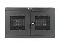 Eaton Tripp Lite Series 32-Device USB Charging Station Cabinet with Sync for Smartphones, Wall Mount and Desktop Options, 230V, Schuko CEE7 to C13 Plug, Black - Laddare för flera enheter skåp - med kretsbrytare - på bord, väggmontering - svart - för P/N: M100-10N-BK, M100-10N-BK-10, SRXFANWM, U326-001-BK CSDXS32USB