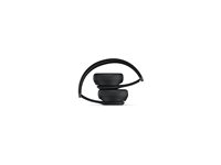Beats Solo 4 - Hörlurar med mikrofon - på örat - Bluetooth - trådlös - 3,5 mm kontakt, USB-C - ljudisolerande - mattsvart MUW23DN/A