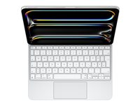 Apple Magic Keyboard - Tangentbord och foliefodral - med pekdyna - bakgrundsbelyst - Apple Smart connector - QWERTZ - tysk - vit - för 11-inch iPad Pro M4 Wi-Fi, M4 Wi-Fi + Cellular MWR03D/A