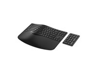 HP 960 - Sats med tangentbord och tangentsats - kompakt storlek, 2-zonslayout, separat knappsats, lågprofilstangenter, flera enheter - trådlös - Bluetooth - svart 7E755AA