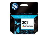 HP 301 - 3 ml - färg (cyan, magenta, gul) - original - blister - bläckpatron - för HP DeskJet 1000, 1010, 1050 AiO, 1050A AiO, 1510 AiO, 2000, 2050 AiO, 2050A AiO, 2510 AiO, 2540 AiO, 3000, 3050 AiO, 3050A eAiO, 3510 eAiO series, HP ENVY 4500 eAiO, 5530 eAiO series, HP OfficeJet 2620 AiO, 4630 eAiO series CH562EE#301