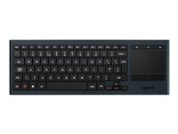 Logitech Illuminated Living-Room K830 - Tangentbord - trådlös - 2.4 GHz - nordisk 920-006090
