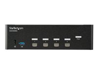 StarTech.com StarTech.com 4-Port Dual Monitor HDMI KVM Switch with Audio & USB 3.0 hub - 4K 30Hz - 4 PC Mac Computer KVM Switch Box for HDMI Display (SV431DHD4KU) - Omkopplare för tangentbord/video/mus/ljud/USB - 4 x KVM/ljud/USB - rackmonterbar SV431DHD4KU