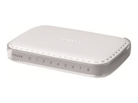 NETGEAR GS608 8-Port Gigabit Desktop Switch - Switch - ohanterad - 8 x 10/100/1000 - skrivbordsmodell GS608-300PES