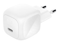 Belkin BoostCharge - Strömadapter - kompakt - 45 Watt - Strömmatning 3.1, Fast Charge (USB-C) WCA013KQWH
