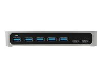 StarTech.com USB C-hubb med 7 portar och med snabbladdningsport - USB-C till 5x USB-A 2x USB-C (USB 3.0 SuperSpeed 5 Gbps) - Strömförsörjd USB 3.1 Gen 1 Type-C-hubb med strömadapter - Bärbar/stationär datorhubb - Hubb - 5 x SuperSpeed USB 3.0 + 2 x USB-C - skrivbordsmodell HB30C5A2CSC