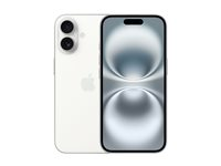 Apple iPhone 16 - 5G smartphone - dual-SIM / Internminne 128 GB - OLED-skärm - 6.1" - 2556 x 1179 pixlar - 2 bakre kameror 48 MP, 12 MP - front camera 12 MP - vit MYE93QN/A