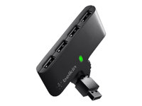 Belkin 4 Port Swivel Travel Hub - Hubb - 4 x USB 2.0 - skrivbordsmodell F4U056CW