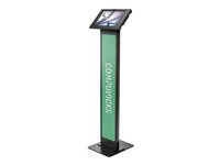 Compulocks iPad Air M2 & M3 11", Apex Enclosure Brandable Floor Stand - Black - Hölje - för surfplatta - märkningsbar - låsbar - metall, polypropylen - svart - skärmstorlek: 11" - golvstående - för Apple 11-inch iPad Air (M2, M3) 140B11APXB