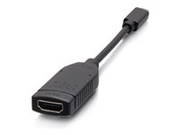C2G Universal HDMI Dongle Adapter Ring Micro HDMI Adapter with Antimicrobial Protection Technology - HDMI-adapter - HDMI hona till 19 pin micro HDMI Type D hane - svart - formpressad, 4K30Hz stöd, stöd för 1080p C2G30048