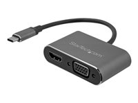 StarTech.com USB-C till VGA- och HDMI-adapter - 2-i-1 - 4K 30 Hz - rymdgrå - Extern videoadapter - IT6222 - USB-C - HDMI, VGA - rymdgrå CDP2HDVGA