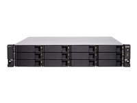 QNAP TS-h1283XU-RP - NAS-server - 12 fack - kan monteras i rack - SATA 6Gb/s - RAID 0, 1, 5, 6, 10, 50, JBOD, 5 hot spare, 6-reservsnabbyte, 60, 10 hot spare, RAID TP - RAM 32 GB - Gigabit Ethernet / 10 Gigabit Ethernet / 10Gbps SFP+ - iSCSI support - 2U TS-H1283XU-RP-E2236-32G
