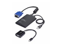 StarTech.com Portable Laptop Crash Cart Adapter, USB/VGA/Mini DisplayPort KVM Console, File Transfer and Video Capture - Omkopplare för tangentbord/video/mus - 1 x KVM port(s) - 1 lokal användare - skrivbordsmodell - TAA-kompatibel NOTECONS02-VGA-MDP